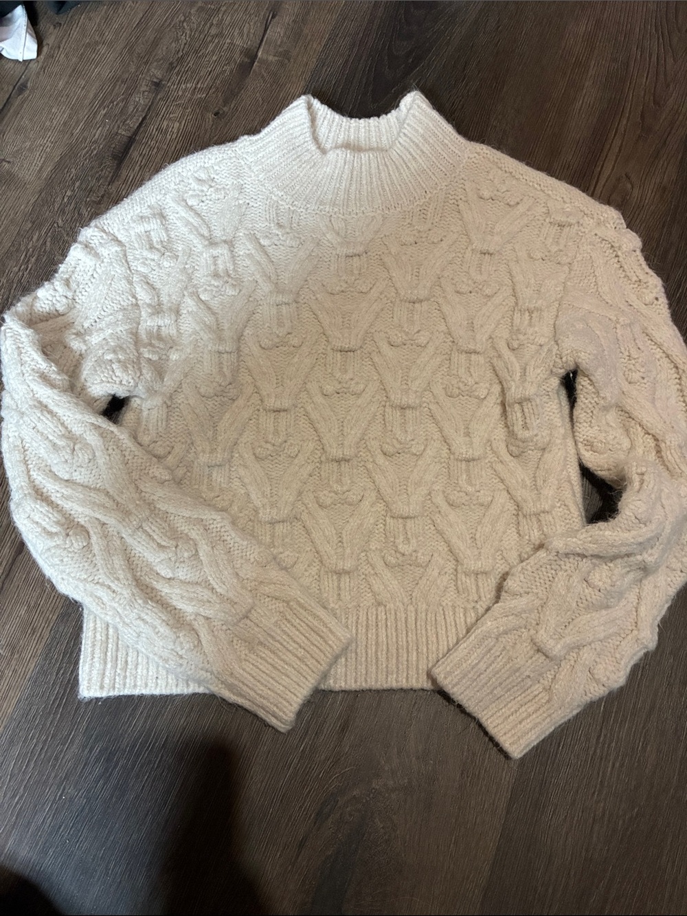 Copper Key Cream Cable Knit Sweater - Kids